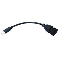 USB C to USB A Female Adapter Cable 15cm Black