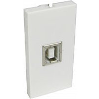 USB Type B Female Face Plate Single Socket Wallplate Module