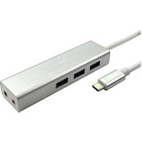 USB C to USB 3.0 Hub with Built in Sound Card