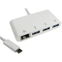 USB Type C to USB3 3 Port Hub Plus Ethernet RJ45
