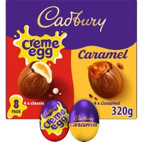 Cadbury Creme Egg & Caramel Egg 8 Pack 320g