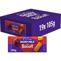 Cadbury Dairy Milk Lotus Biscoff Chocolate Bar 105g (Box of 19)