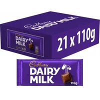 Cadbury Dairy Milk Chocolate Bar 110g (Box of 21)