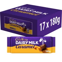 Dairy Milk Caramel Chocolate Bar 180g (Box of 17)