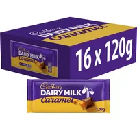 Cadbury Dairy Milk Caramel Chocolate Bar 120g (Box of 16)