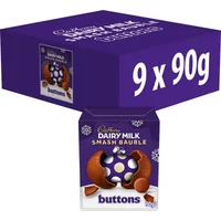 Cadbury Dairy Milk Buttons Smash Bauble 90g (Box of 9)