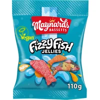 Maynards Bassetts Fizzy Fish Jellies Bag 110g