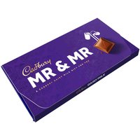Cadbury Dairy Milk Mr & Mr Chocolate Bar with Gift Envelope 110g