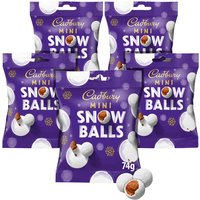 Cadbury Gifts Direct Save 10% on a Bundle of 5 Cadbury Mini Snow Balls Chocolate Bags 74g