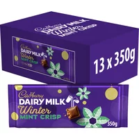 Dairy Milk Winter Mint Crisp Chocolate Bar 350g (Box of 13)