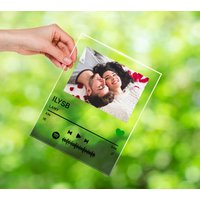 Spotify Glass With Scan Song, Music Song Plaque Personalized