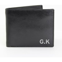 Personalised Black Wallet With Initials
