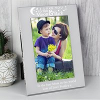 Personalised To the Moon and Back 6x4 Silver Photo Frame