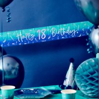 Happy 18th Birthday Banner - Blue