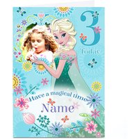 Photo Disney Frozen 3rd Birthday Card - Magical Time, Any Name
