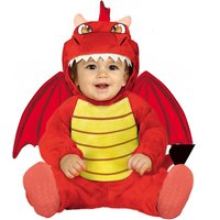 Baby Dragon Fancy Dress Costume | 18-24 Months | Red Jumpsuit With Wings | Perfect For Dress-up, Themed Parties, or Halloween
