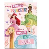 Personalised Disney Princesses Birthday Card - Magical Day, Any Name