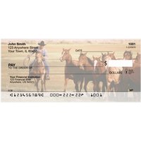 Horse on the Prarie Roundup Personal Checks