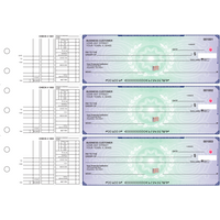 Blue Green Hologram Multi Purpose Business Checks