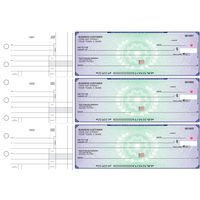 Blue Green Hologram Standard Disbursement Business Checks