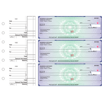 Blue Green Hologram Standard Business Checks