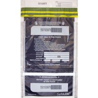 Clear Vertical Twin SafeLok Deposit Bag, 10'' X 15''