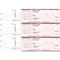 Burgundy Marble Itemized Invoice Business Checks