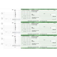 Green Marble Itemized Invoice Business Checks