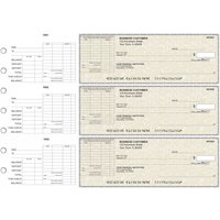 Tan Parchment General Itemized Invoice Business Checks