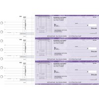 Purple Marble Itemized Invoice Business Checks