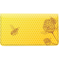 Golden Bee Blossoms Checkbook Cover
