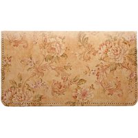 Vintage Baroque Leather Checkbook Cover