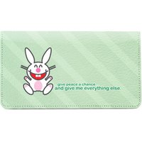 Its Happy Bunny Peace 2 Leather Cover