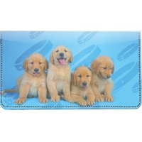Golden Retriever Pups Keith Kimberlin Leather Cover