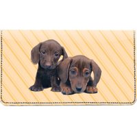 Dachshunds Pups Keith Kimberlin Leather Cover