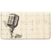 Grunge Music Leather Checkbook Cover