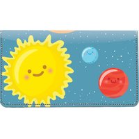 Happy Solar System Leather Cover