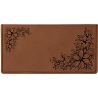 Floral Filigree Engraved Leather Cover