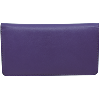 Purple Premium Leather Checkbook Cover