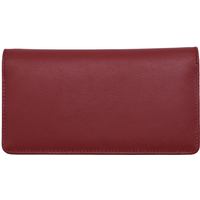 Red Premium Leather Checkbook Cover