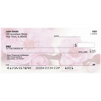 Blossoms In Pink and Blue Personal Checks