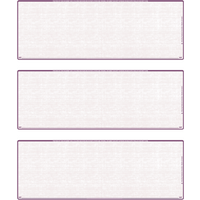 Violet Safety Blank 3 Per Page Laser Checks