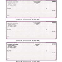 Violet Safety 3 Per Page Laser Checks