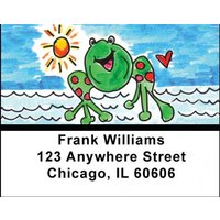 Marina Frog Address Labels by Amy S. Petrik
