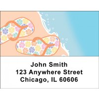 Retro Beach Scenes Address Labels