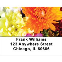 Colorful Floral Bouquets Address Labels