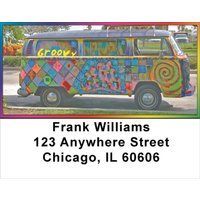 Groovy Hippie Bus Address Labels