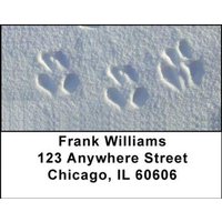 Animal Prints in the Snow Address Labels
