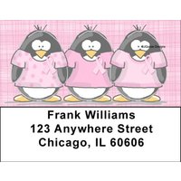 Jen Goodes Ribbon Penguins Address Labels