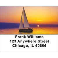 Sailboats At Sunrise Address Labels